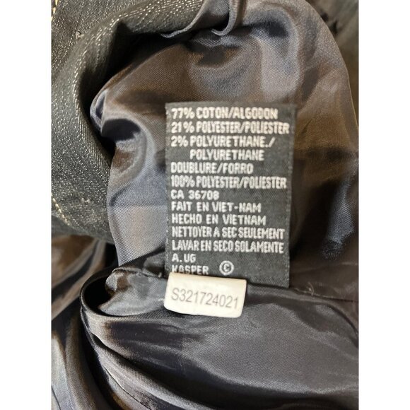 Kasper Women's Denim Sportswear Blazer Jacket Long Sleeve Two Pockets Size 4P - Picture 6 of 6